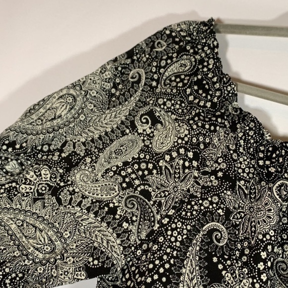 Westport Black & Cream Paisley Blouse Top - Picture 5 of 9
